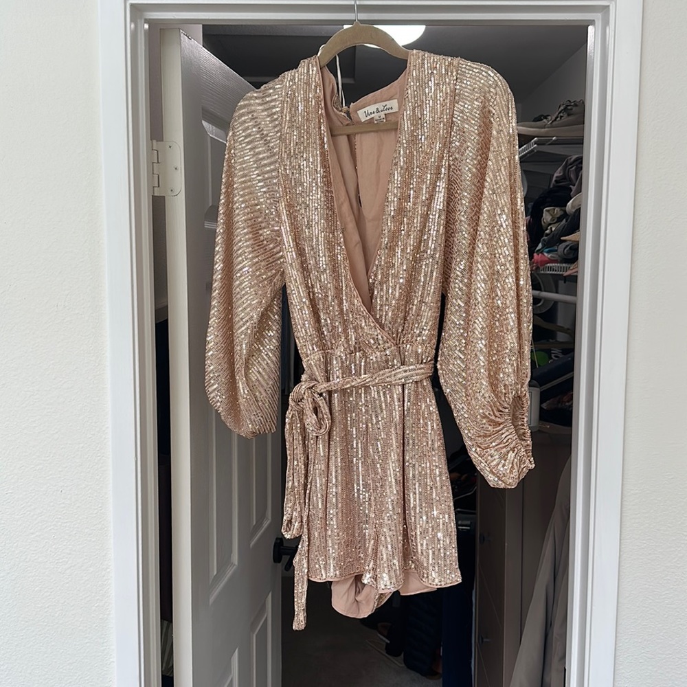 Sequin Gold Romper